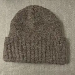ニット帽　ビーニー　ベージュ