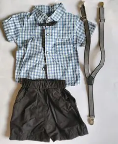 ベビー服 セレモニー3点セット ブルー