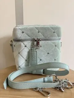 NICECLAUP ベロアキルティングバニティーショルダーバッグ