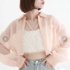 【9月処分】クロップドドロストシアーシャツ