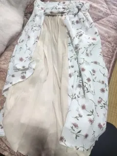 INGNI イング｜花柄ロングプリーツスカート｜マキシ丈｜レイヤード｜Aライン｜