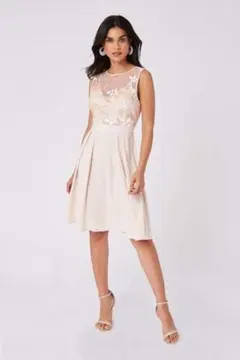 新品未使用⭐︎Little Mistress スパンコール刺繍フレアドレス M