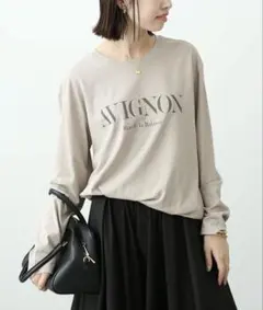 【SLOBE IENA】AVIGNONロングTEE ベージュ　IENA