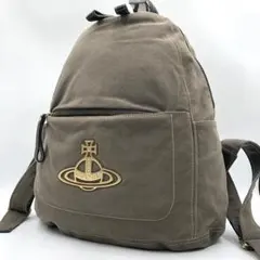 【美品】ヴィヴィアンウエストウッド リュック オーブ キャンバス カーキ A4可のサムネイル