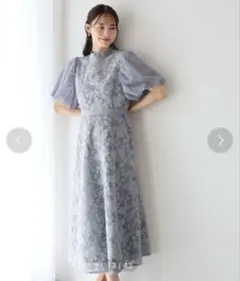 BLUEEAST ドレス　ワンピ　オケーション　青　結婚式　お呼ばれ