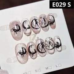 現品ネイルチップ　ショートオーバル　セーラームーンマグネットオーロラ推しサブカル