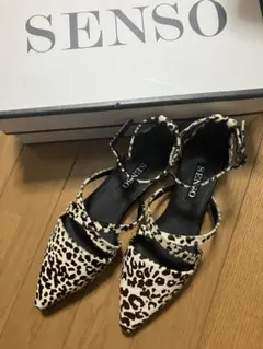 SENSO レオパード アンクルストラップ フラットシューズのサムネイル