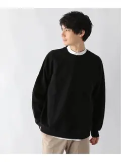 GLOBAL WORK WOOLLYTEC スウェット トレーナー ブラック