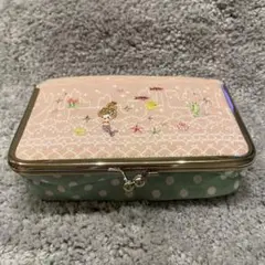 【AA005】マーメイドの刺繍入りミラー付きがま口メイクポーチ