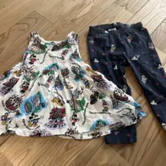 ディズニー　ワンピース　レギンス　パンツ　100 110