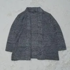 Vintage ニット カーディガン グレー M-L 大人カジュアル