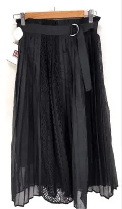 PAGE BOY 異素材切り替えシアースカート