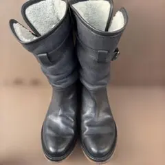 SAYAブラックレザーエンジニアブーツのサムネイル