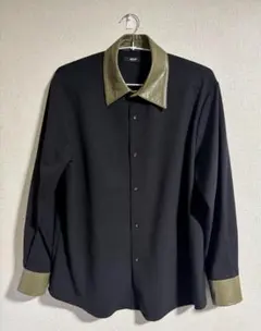 Synth Leather Collar Shirt /シンセレザーカラーシャツのサムネイル