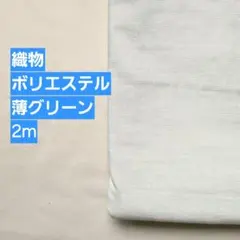 織物生地　ポリエステル　薄グリーン　2m