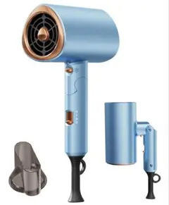 ドライヤー ヘアドライヤー大風量 速乾 折り畳み マイナスイオン パールブルー