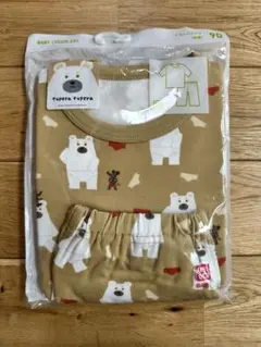 UNIQLO クマ柄 夏用半袖ベビーパジャマ 90cm