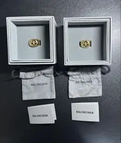 「Ｊ様専用」BALENCIAGA ゴールドカラー リング 指輪セットのサムネイル