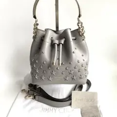 【未使用級】JIMMY CHOOボンボン ショルダーバッグ 2way グレーのサムネイル