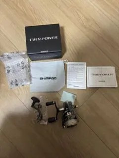 상태좋음 SHIMANO TWIN POWER C3000MHG 夢屋ハンドル付き