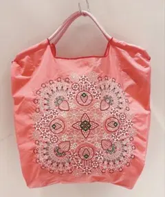 ボールアンドチェーン　ストロベリーレース　M 福岡限定品　エコバッグ　ピンク　苺