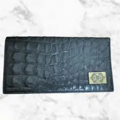 【新品、未使用】オロビアンコ　クロコダイル　長財布 ブラック