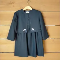 長袖ボレロ付きワンピース/１２０cm/ネイビー/入学式に♡