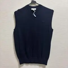 LACOSTE ラコステ Vネック ニットベスト ネイビー