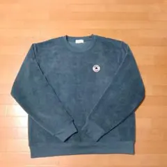 ダークグリーンー 刺繍ロゴ スウェット