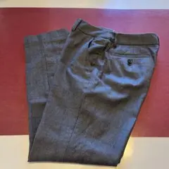 グレー チェック柄 スリムフィットスラックス