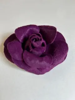 バラ コサージュ 紫 約7cm フラワー ブローチ セレモニー