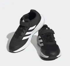 adidas ブラック/ホワイト スニーカー　19.5cm