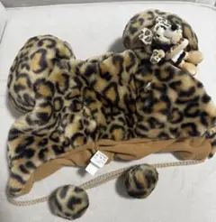 ミニーちゃん　ヒョウ柄の被り物