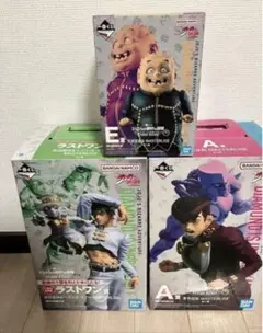一番くじ　ジョジョ　仗助　重ちー　露伴　3体マスターライズ（E賞箱にへこみあり
