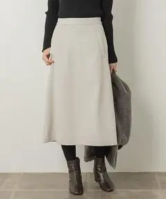 (セール)アーバンリサーチサニーレーベル*ビーバーミディースカート　　グレージュ