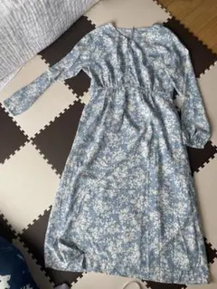 水色 ロングワンピース