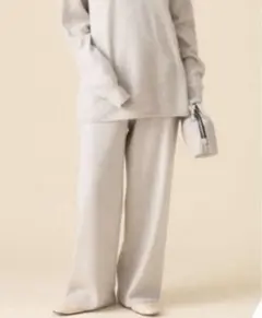 デミルクスビームス　ウールカシミアニットイージーパンツ