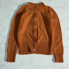 極美品　45rpm シェルボタン　ニット　カーディガン　オレンジ