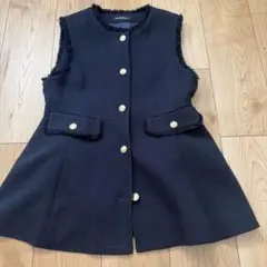 【GREEN LABEL RELAXING】　美品！ツイード・ベスト・ネイビー