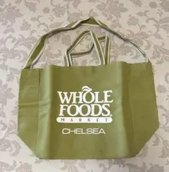 ホールフーズ　バッグ　緑