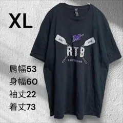 海外古着 Tシャツ ブラック XL フロントプリント
