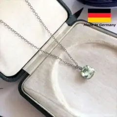 シンプル ネックレス ペンダント 一粒石 ライトグリーン  ビジュー ギフト