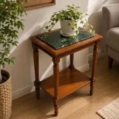 美品 ヴィンテージ風 ラウンドテーブル スチール脚 80cm 丸 カフェ