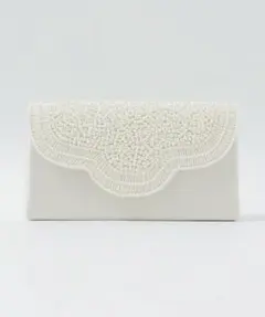 【美品】エンブロイダリービーズ パーティー クラッチ バッグ