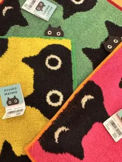 新品未使用 Atsuko Matano タオルハンカチ ネコ3枚セットのサムネイル