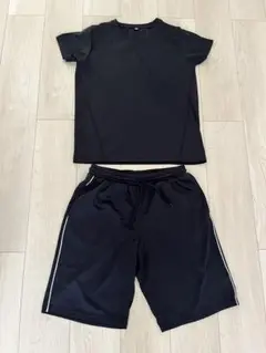 ジャージ上下セット　ブラック