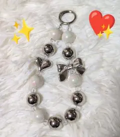 ハートリボンデザイン ストラップ