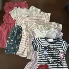 組曲　ブランシェス　ラポシェビスキュイ　アンパンマン他　90cm半袖　ワンピース