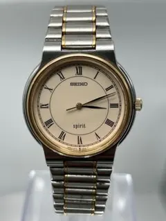 新品電池/稼働SEIKO spirit 腕時計 ビンテージ　メンズ　希少