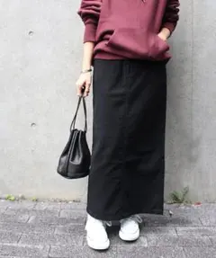 ブロークン起毛 5ポケスカート◆ タイトスカート Iライン ロング丈 スリット